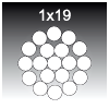 stainless steel wire rope 1x19 (304,316,316L)
