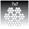 stainless steel wire rope 7x7+FC (304,316,316L)